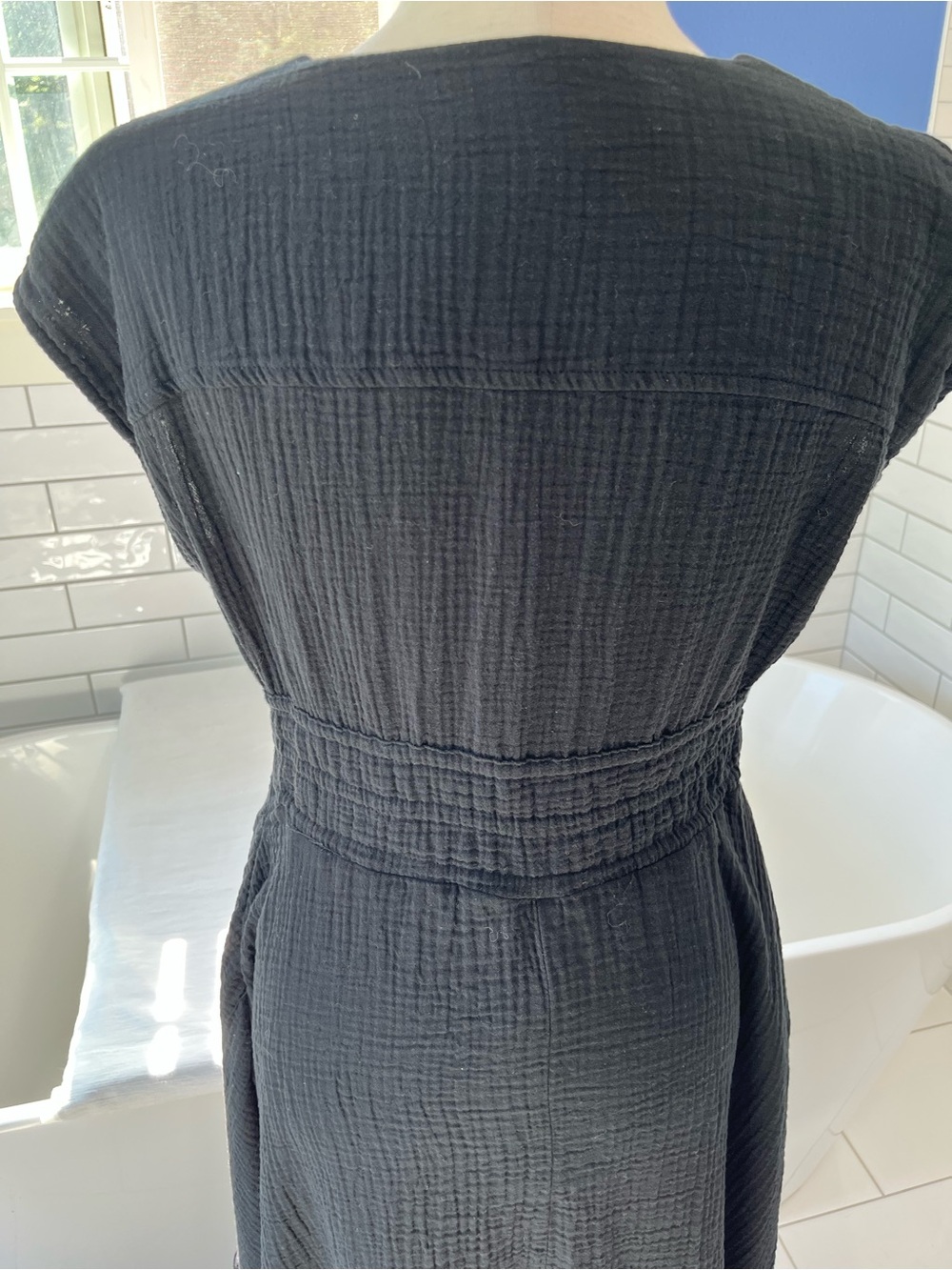 Joe's Jeans Black V-Neck Midi Dress - Picture 6 of 10